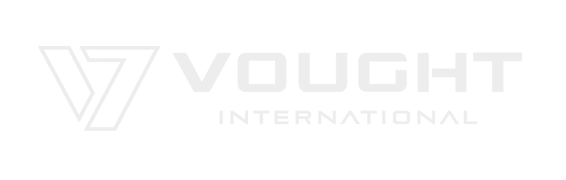 Logo de Vought International en blanc.