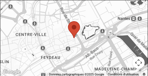 Carte montrant emplacement Eclispium à Nantes, France