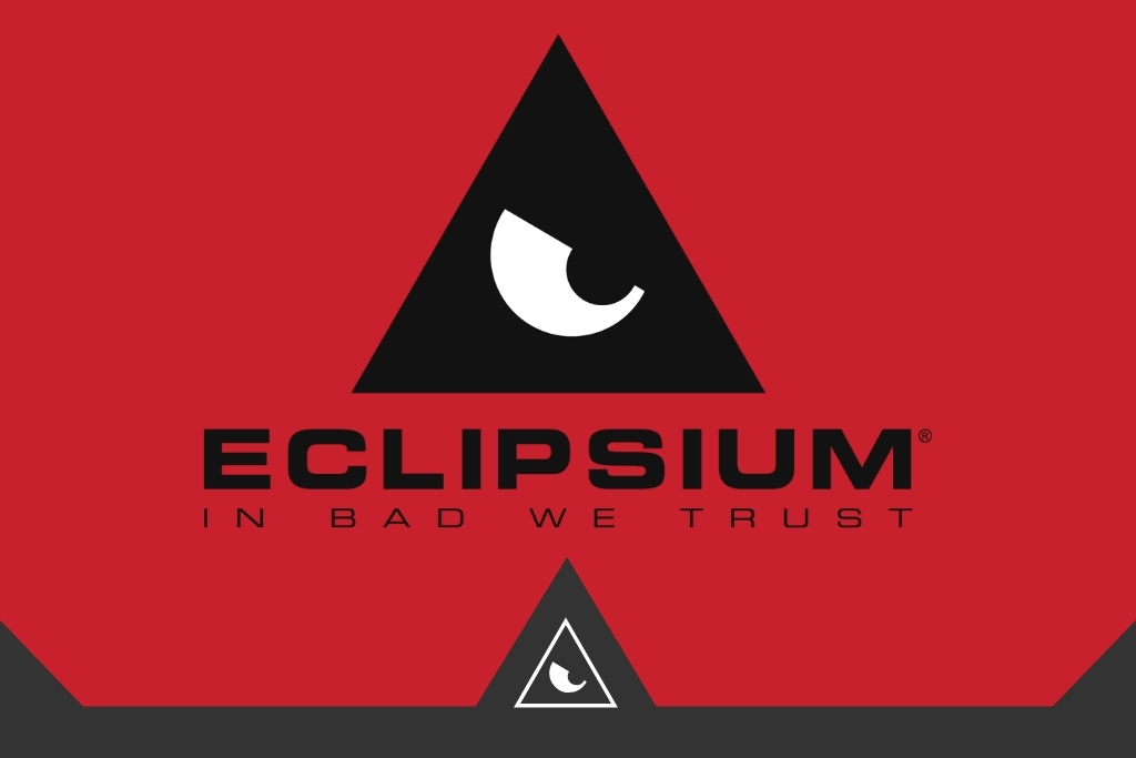 Logo Eclipsium avec triangle et œil.