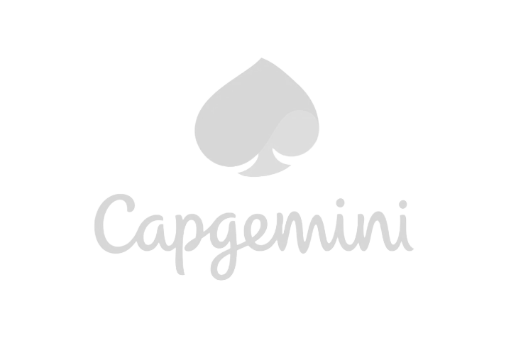 Logo Capgemini blanc sur fond noir