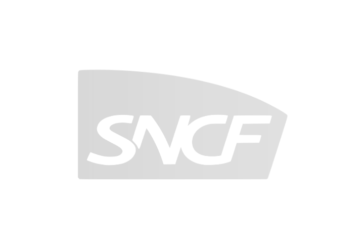 Logo SNCF noir sur fond blanc